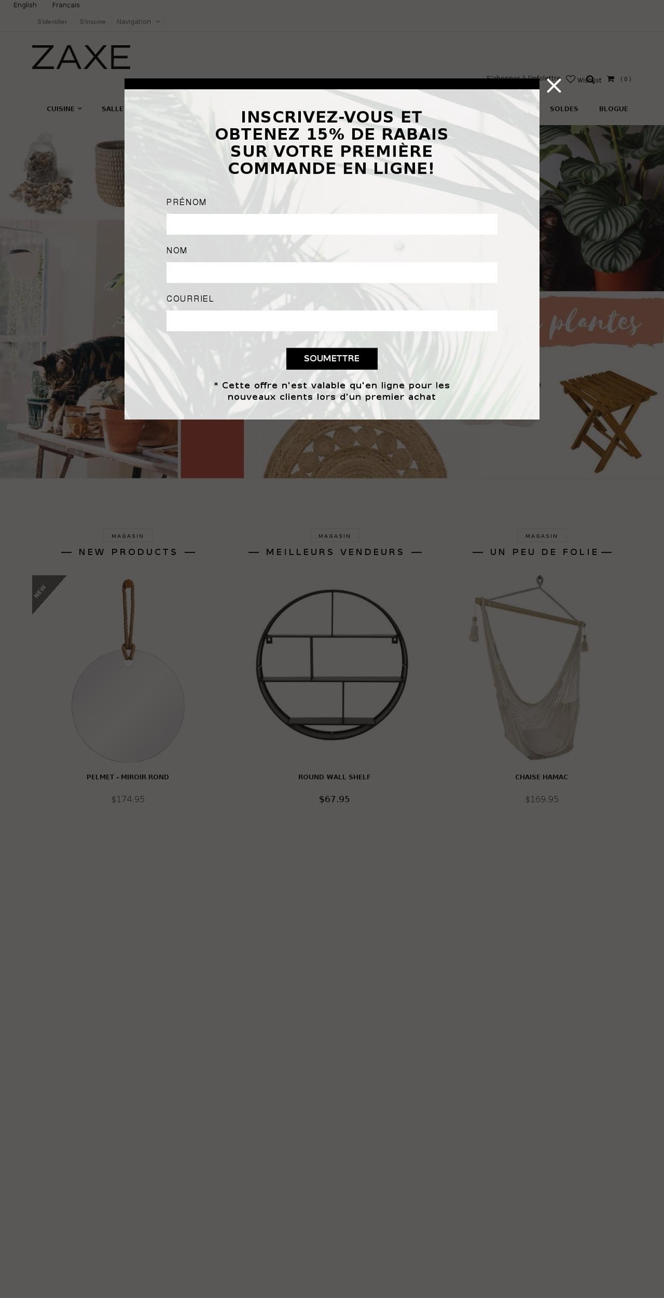 09-06 LIVE 2.7 Shopify theme site example zaxeobjetsdeco.com