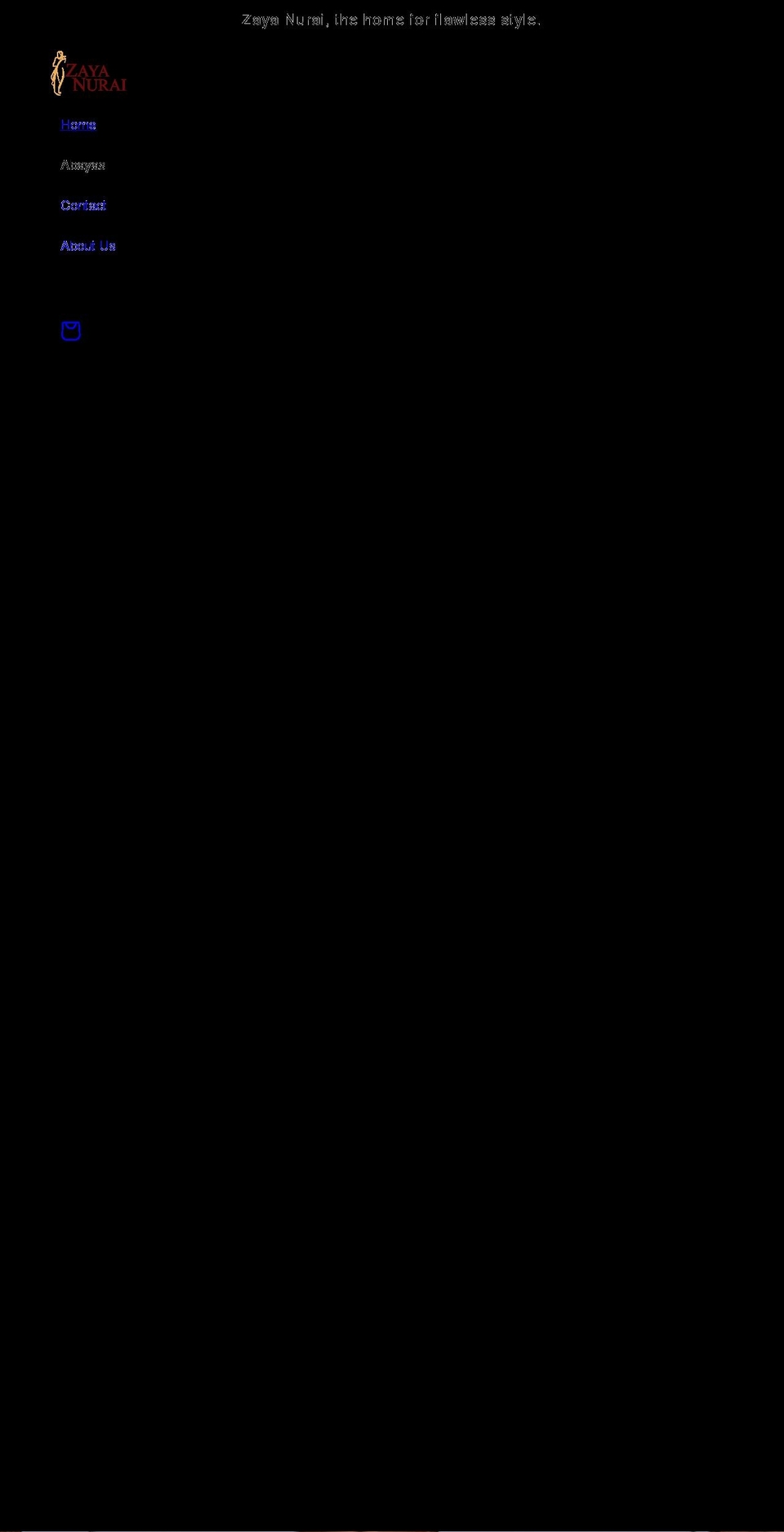 zayanurai.com shopify website screenshot