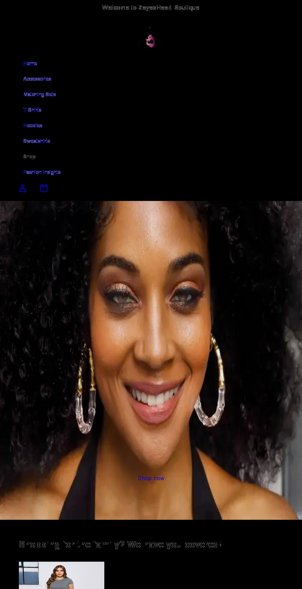 zayasheart.com shopify website screenshot
