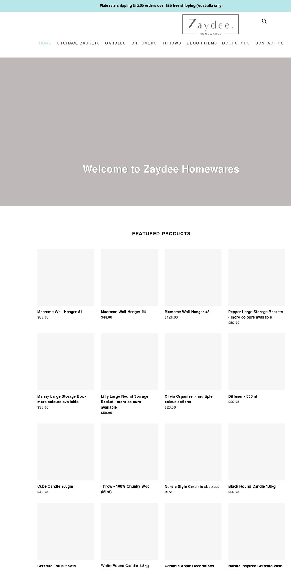 zaydee.com.au shopify website screenshot