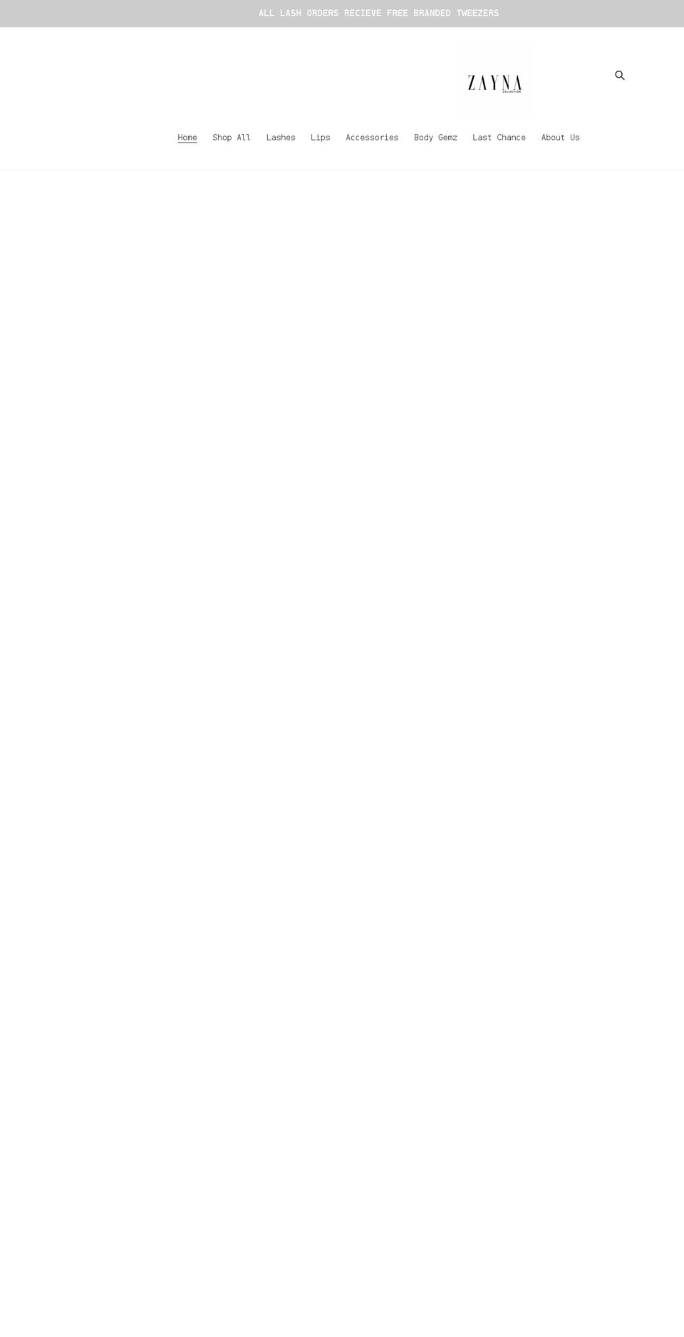 zaynacollection.com shopify website screenshot