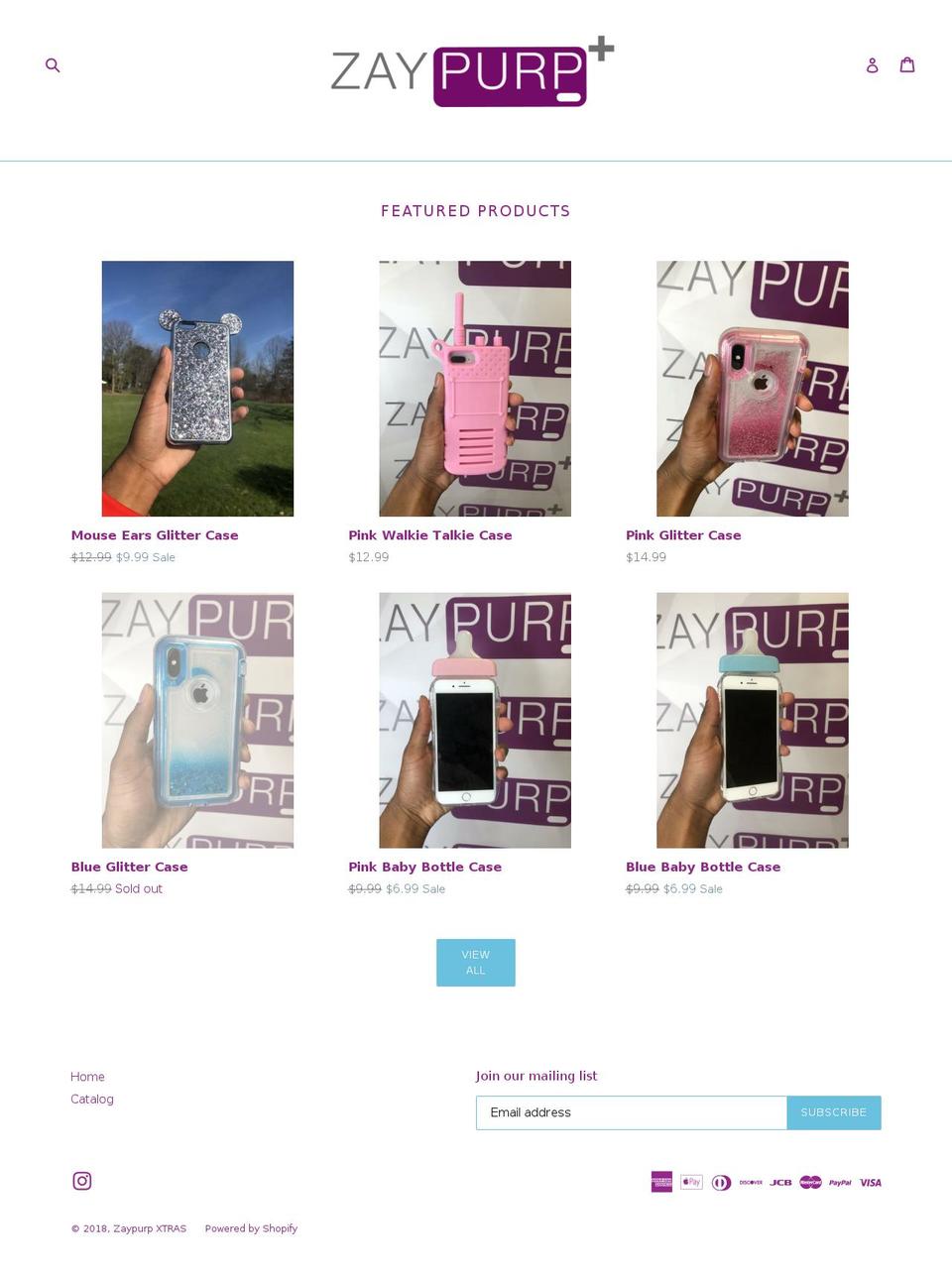 zaypurpxtras.com — Shopify storefront screenshot