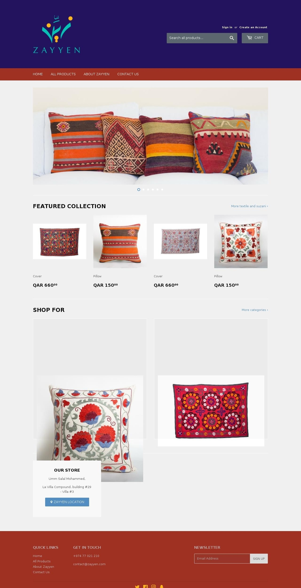 zayyen.net shopify website screenshot