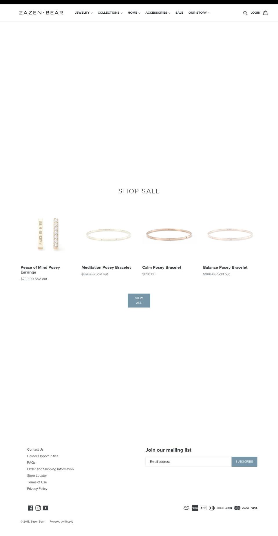 zazenbear.com shopify website screenshot