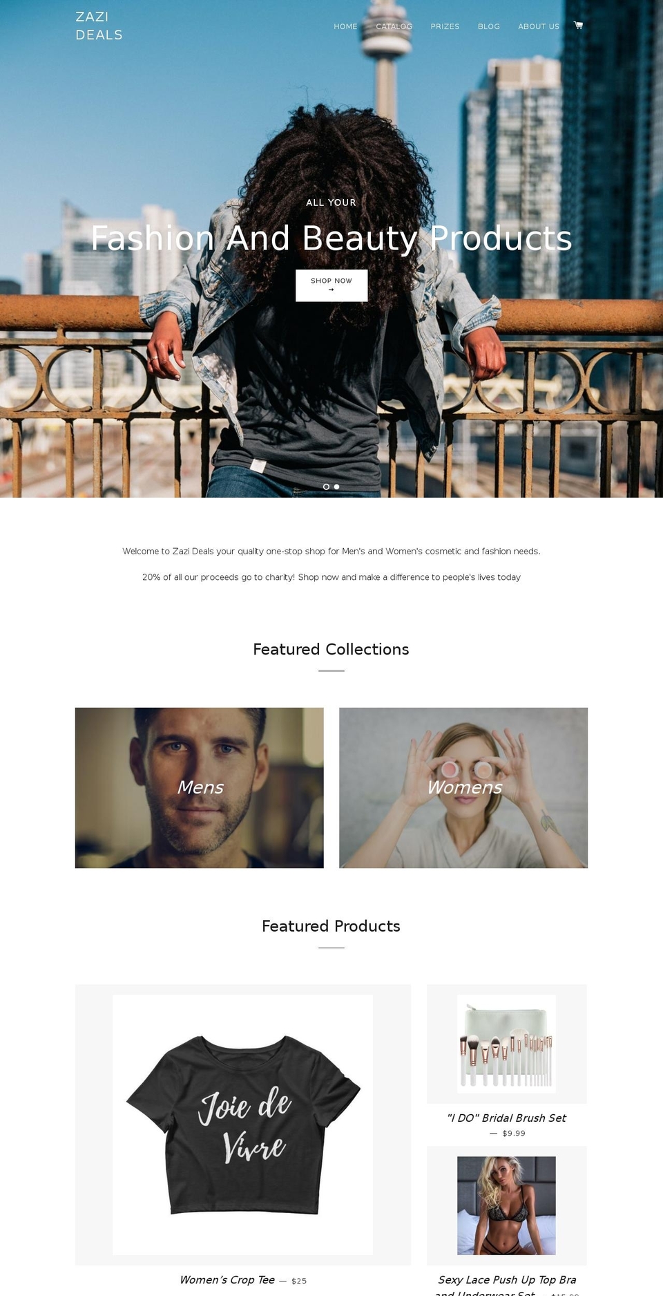 zazideals.com shopify website screenshot