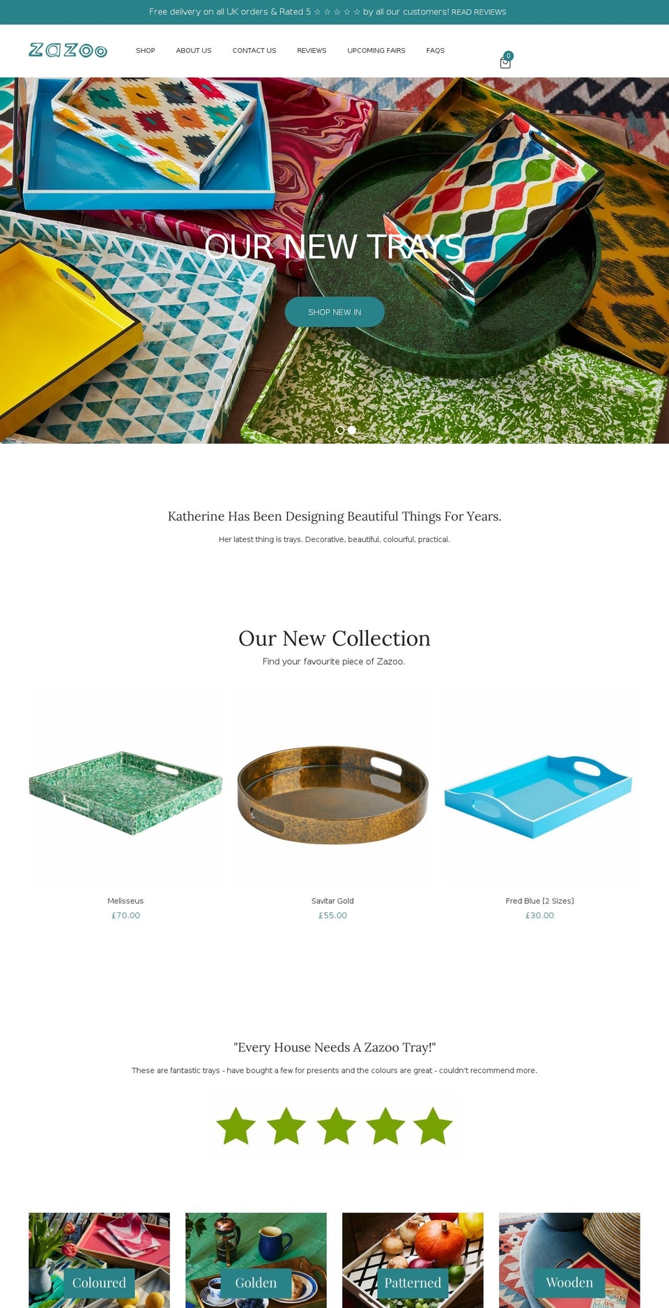 zazoodesign.com shopify website screenshot