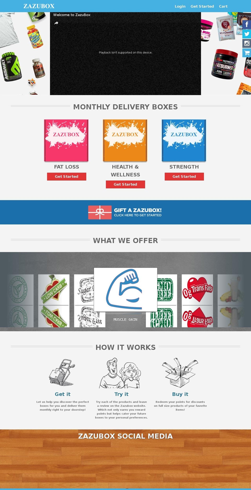 zazubox.com shopify website screenshot