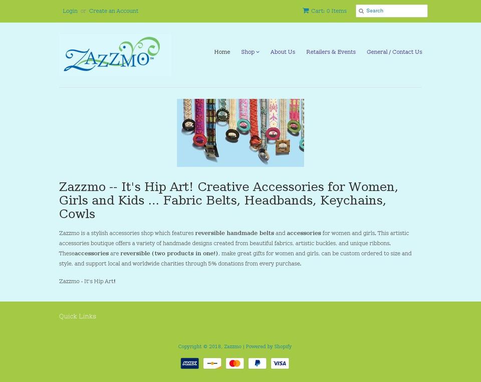 zazzmo.com shopify website screenshot