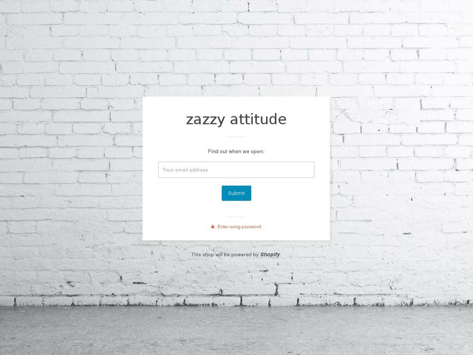 zazzyattitude.com — Shopify storefront screenshot