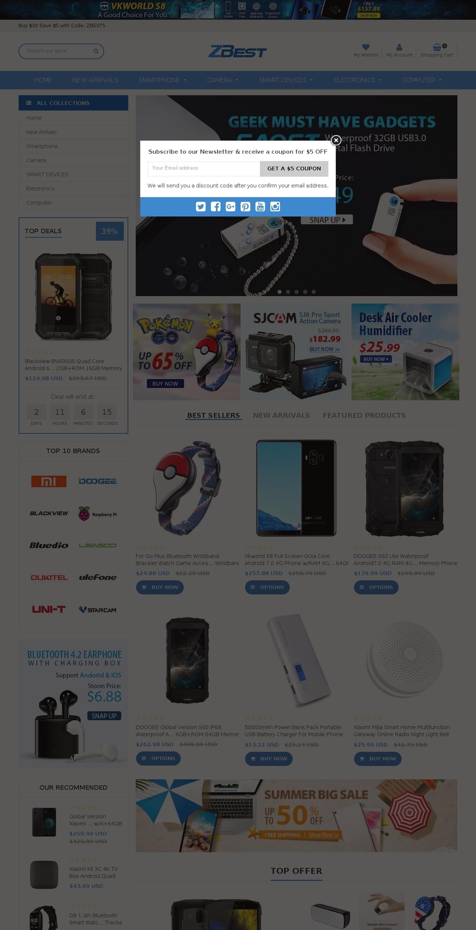 zbest.com — Shopify storefront screenshot