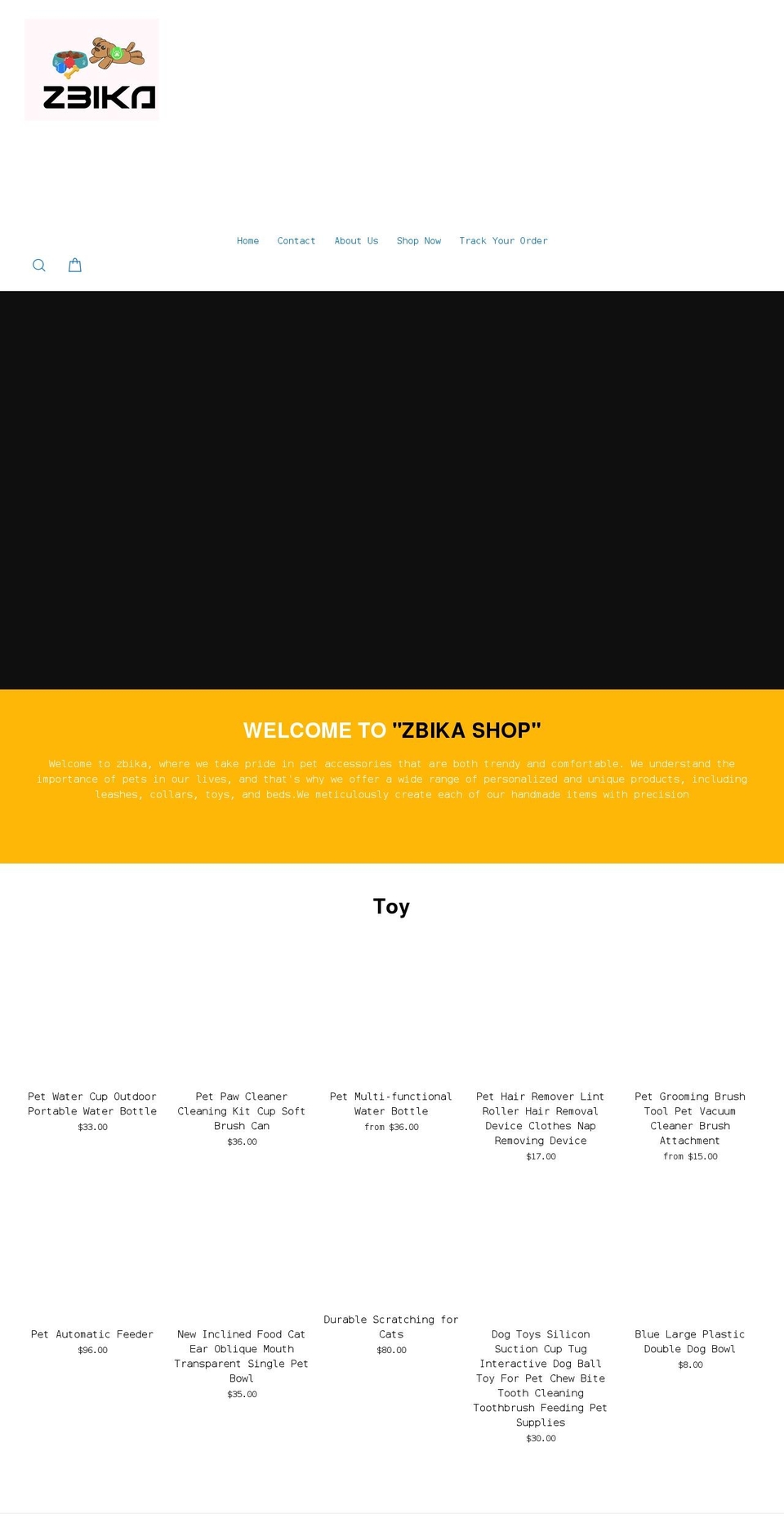 zbika.com shopify website screenshot