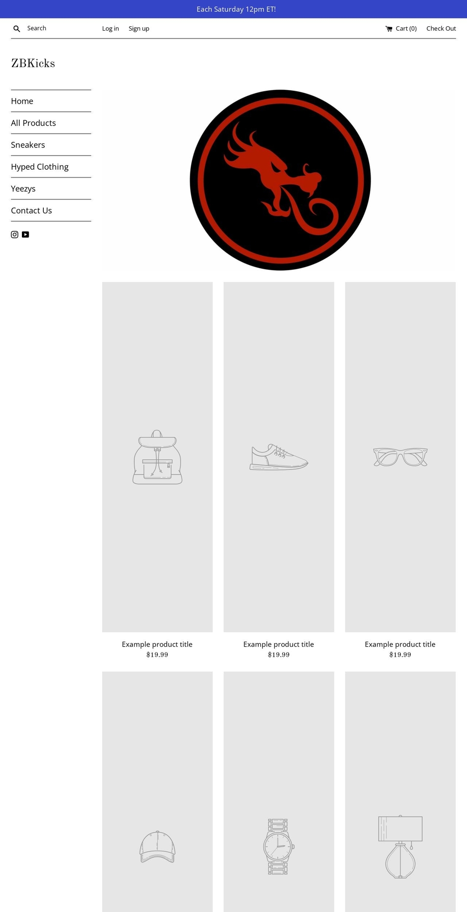 zbkicks.com — Shopify storefront screenshot