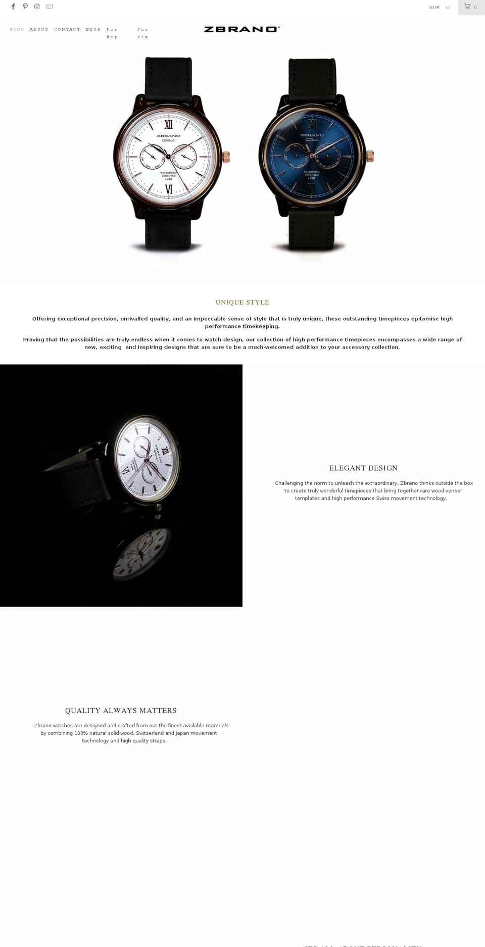 zbrano.com — Shopify storefront screenshot