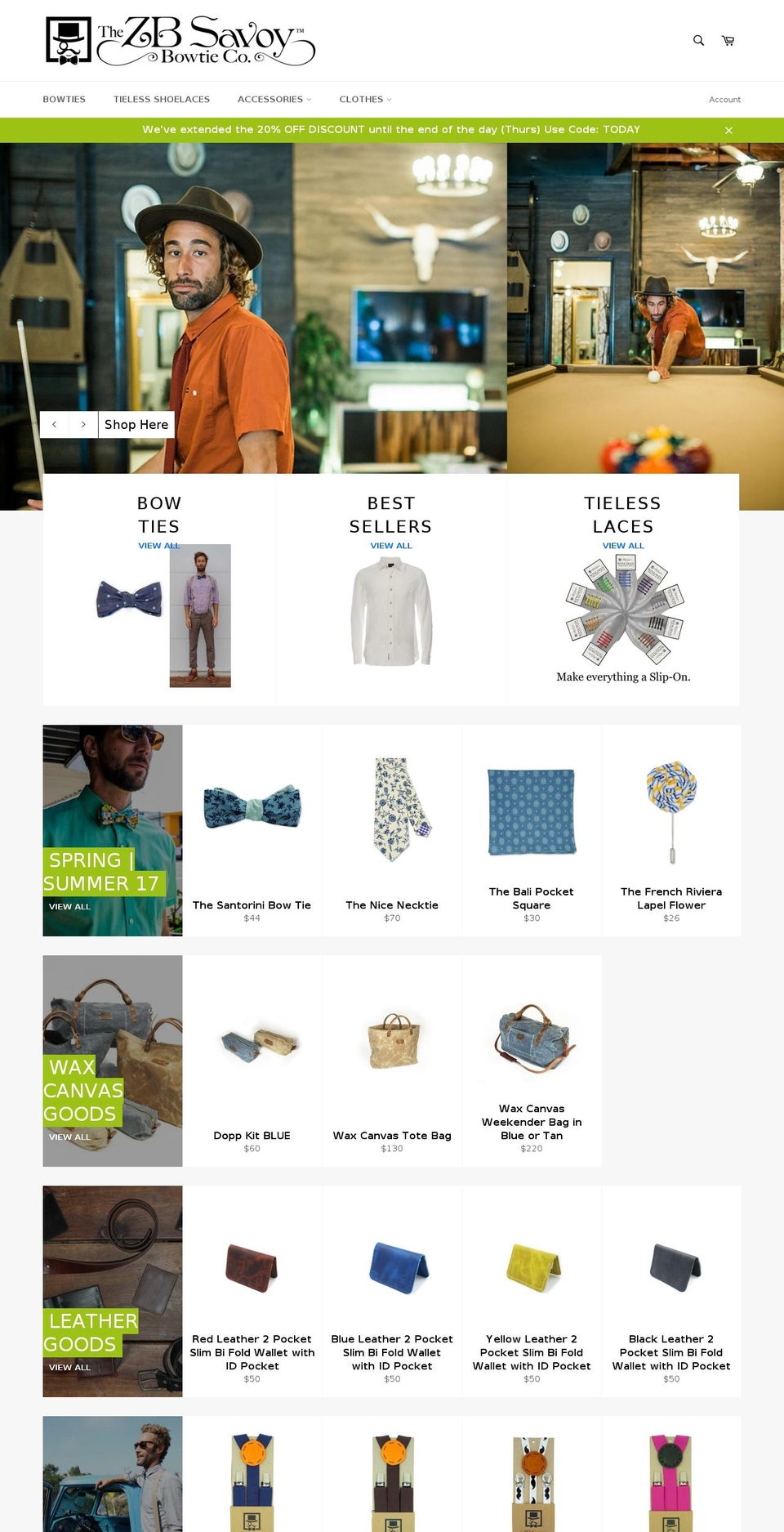 zbsavoy.com shopify website screenshot