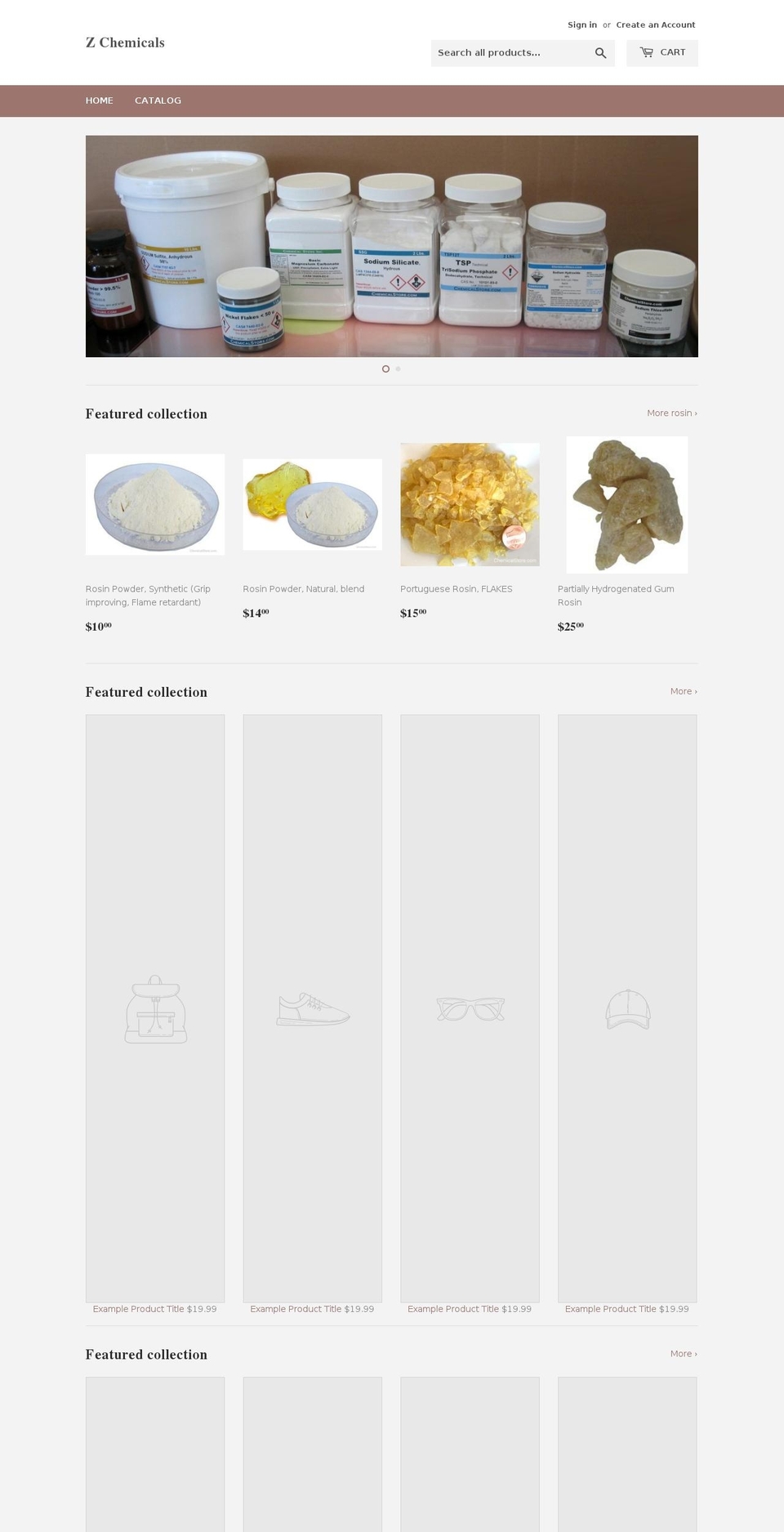 zchemicals.com — Shopify storefront screenshot