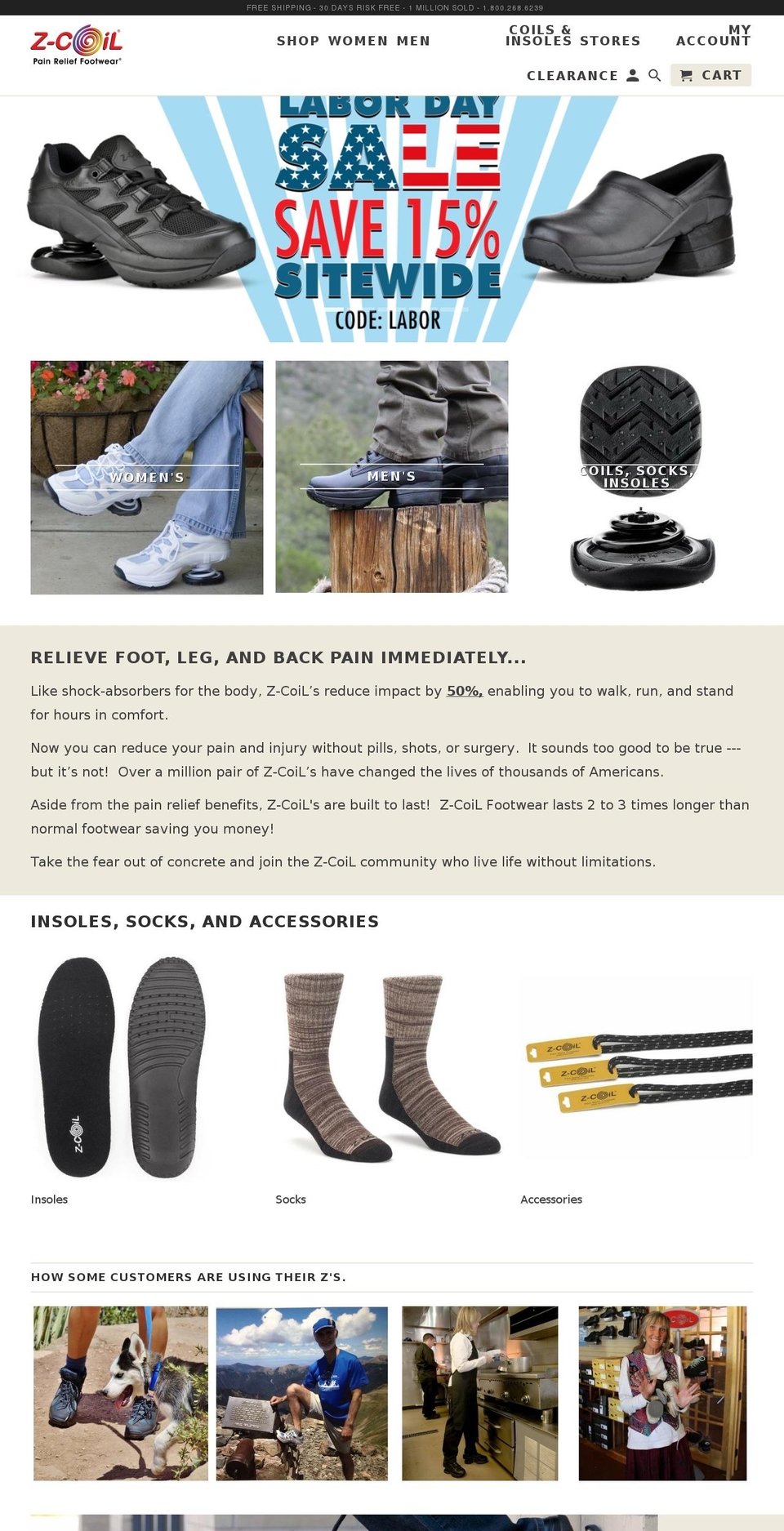 zcoilfootwear.org shopify website screenshot