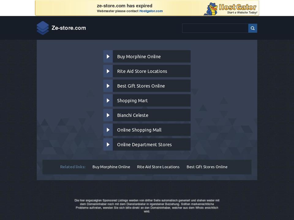 ze-store.com — Shopify storefront screenshot