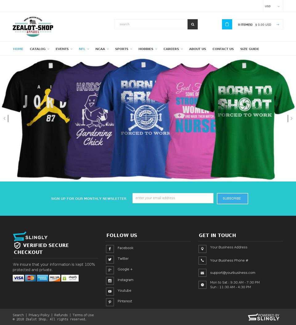 slingly-theme-v1-0 Shopify theme site example zealotshop.com