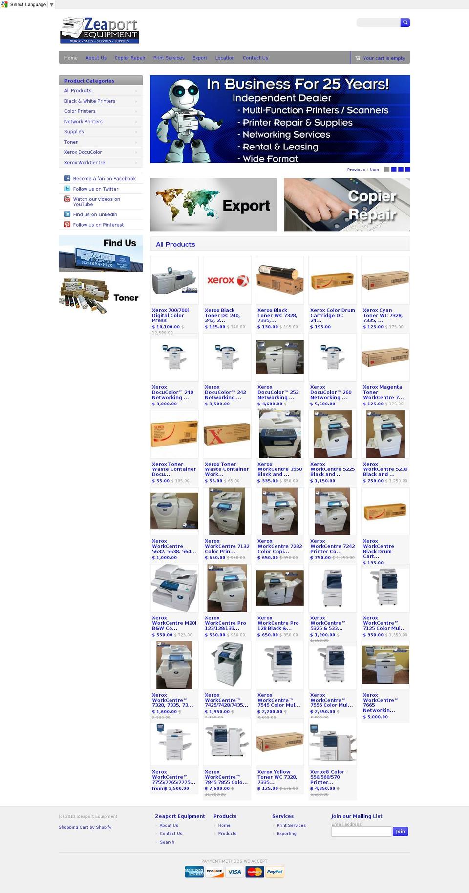 zeaport.com shopify website screenshot