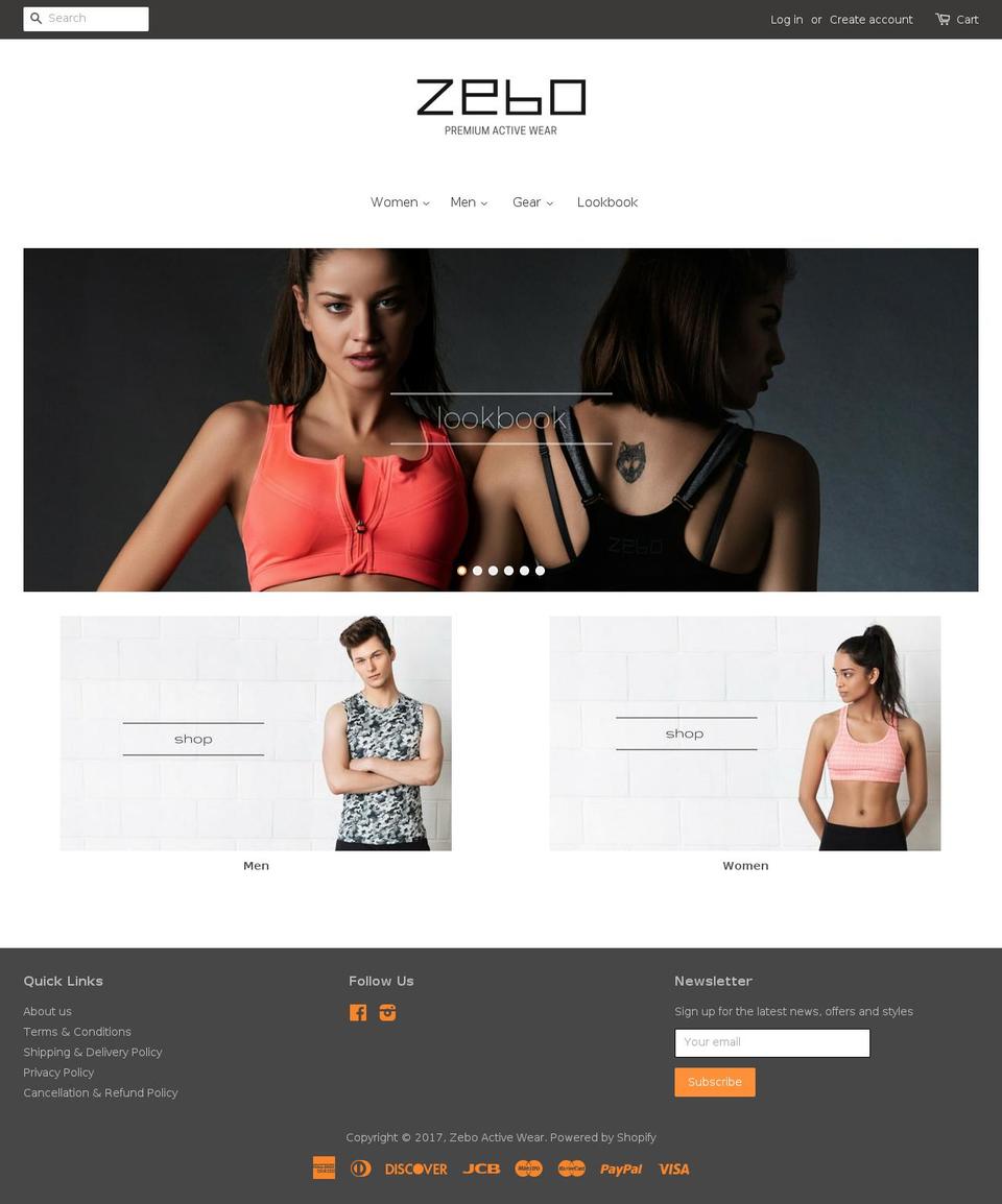 zebo.clothing shopify website screenshot
