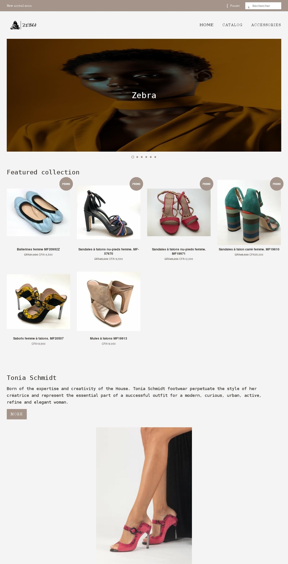 zebra-footwear.com shopify website screenshot