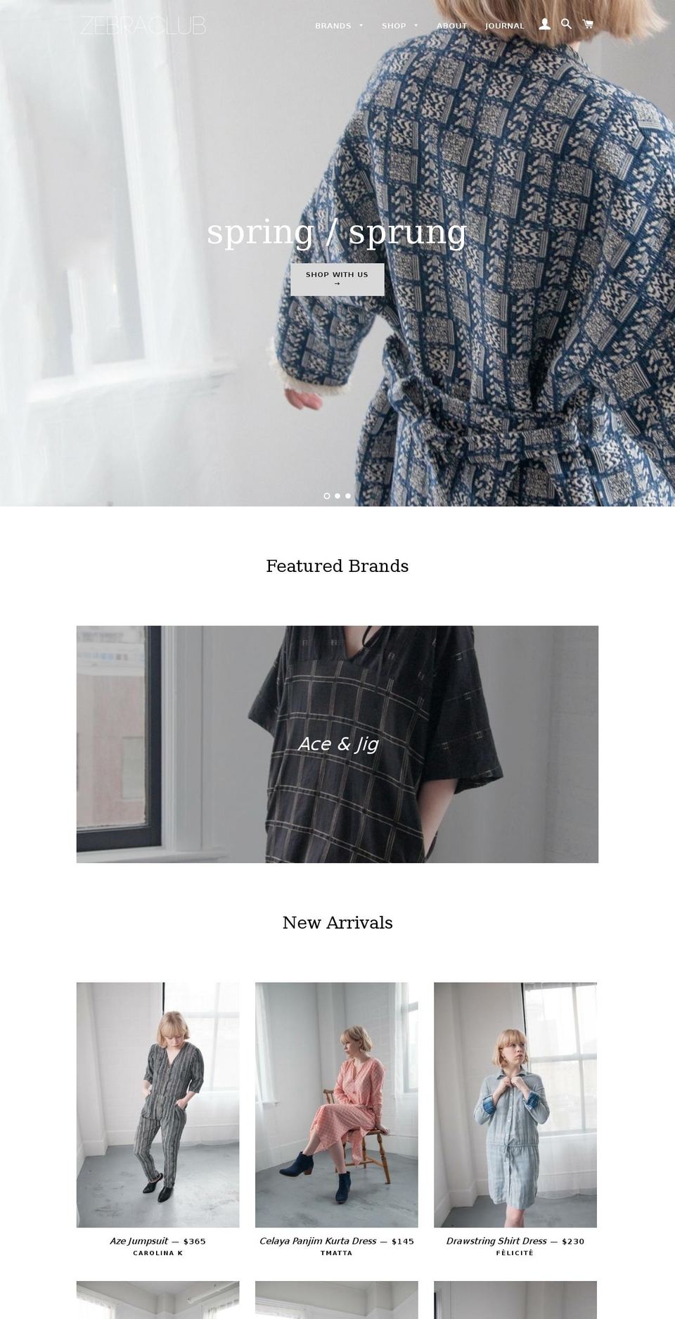 zebraclub.com shopify website screenshot