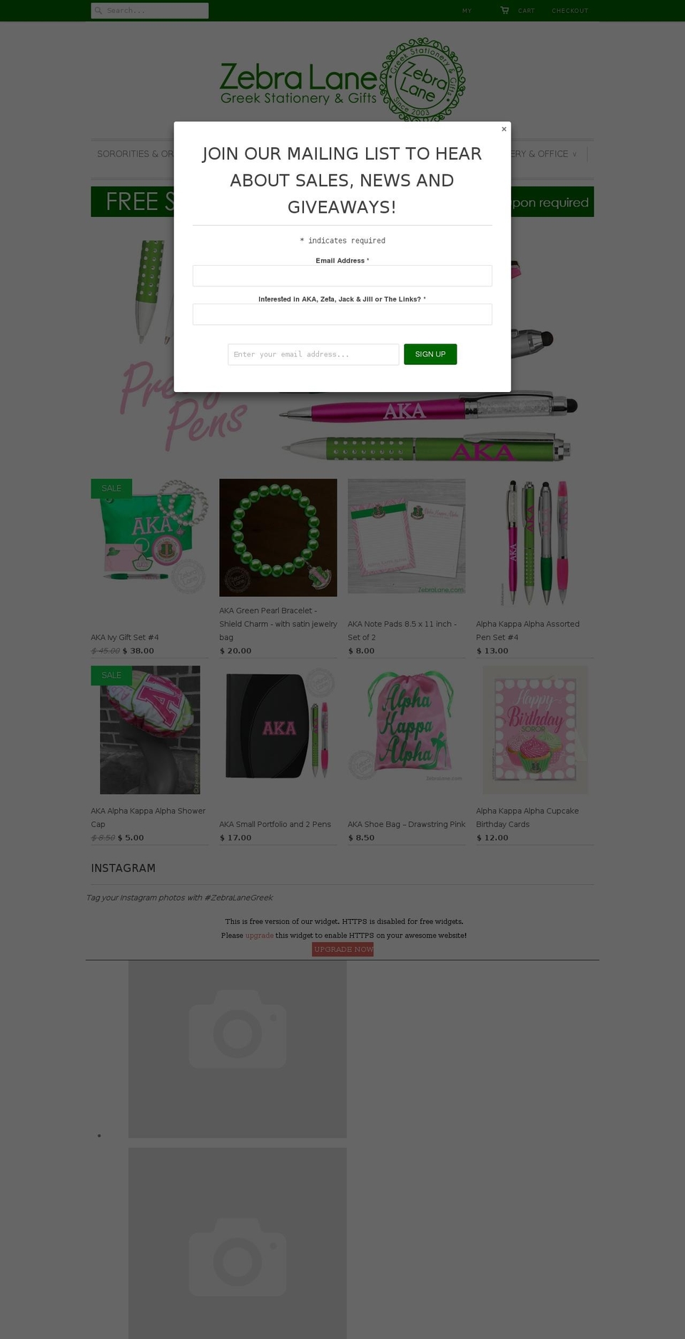 zebralane.com shopify website screenshot
