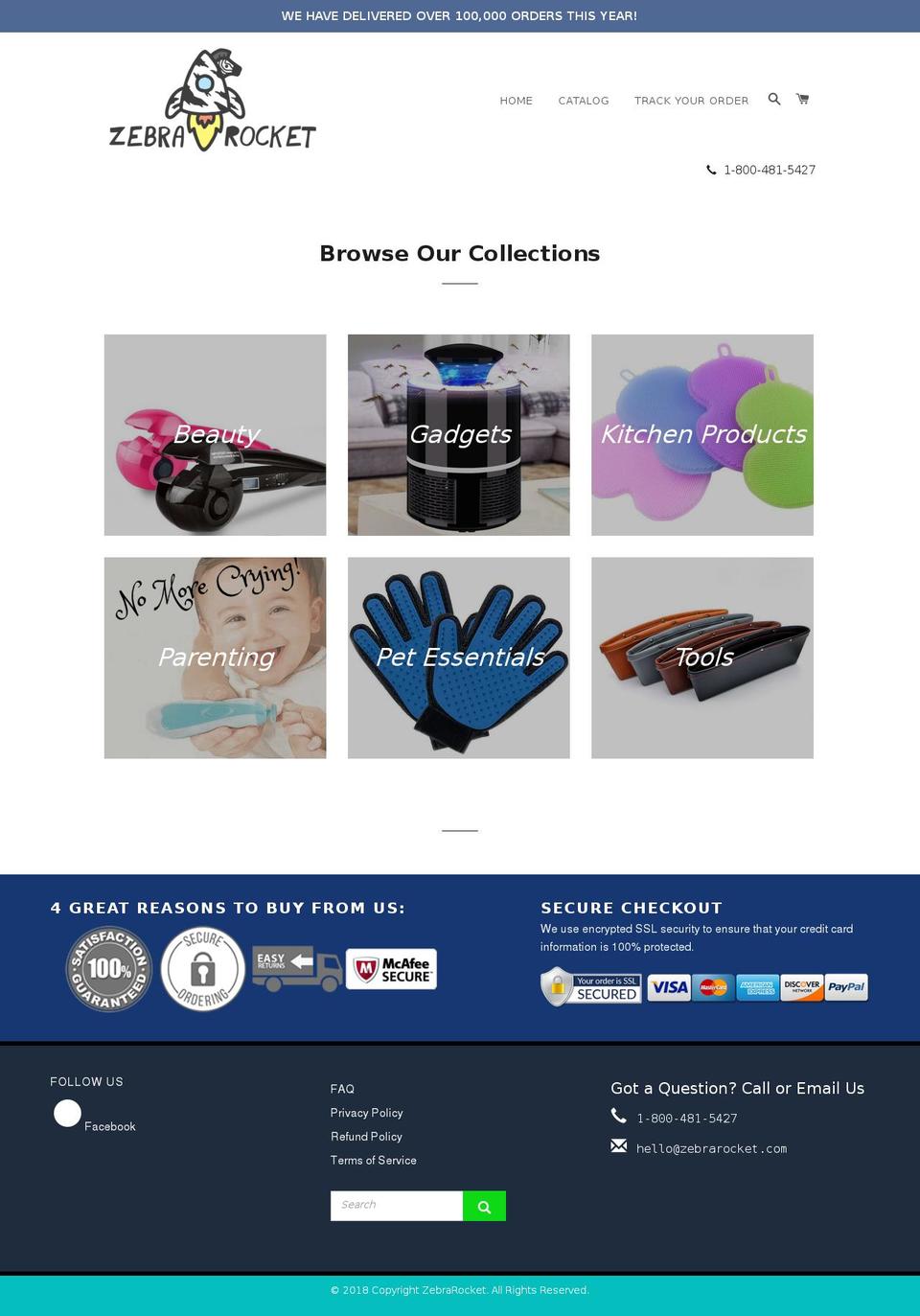 zebrarocket.com — Shopify storefront screenshot