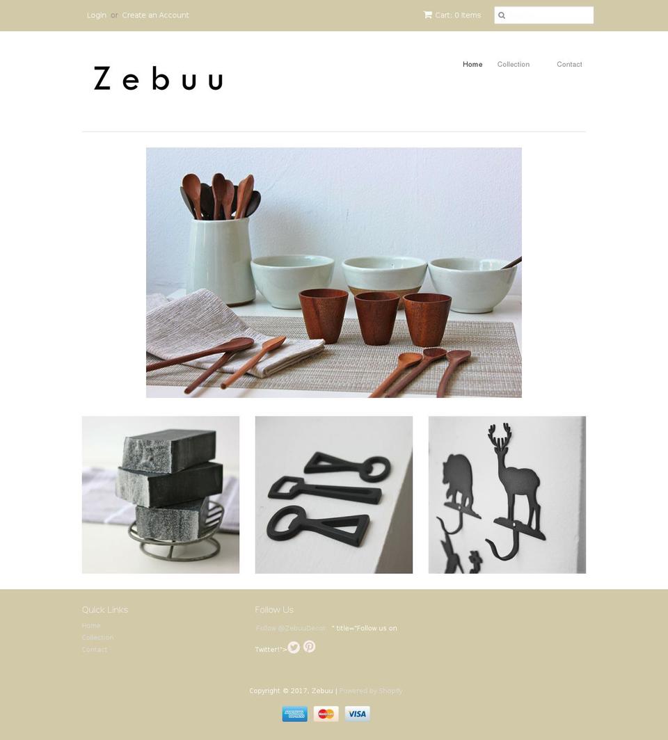 zebuu.com shopify website screenshot