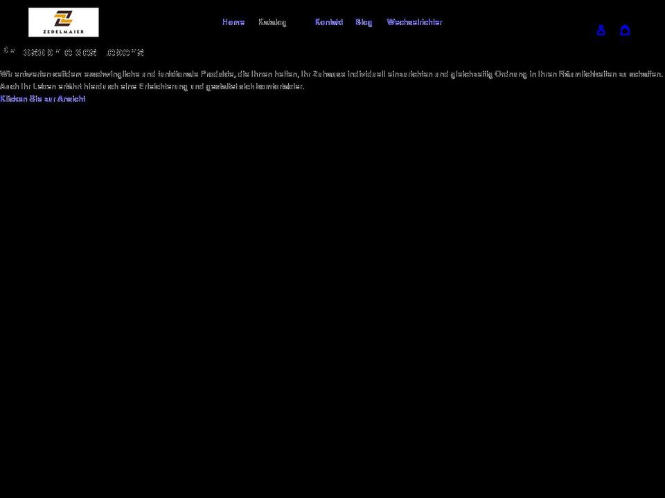 zedelmaier.com shopify website screenshot