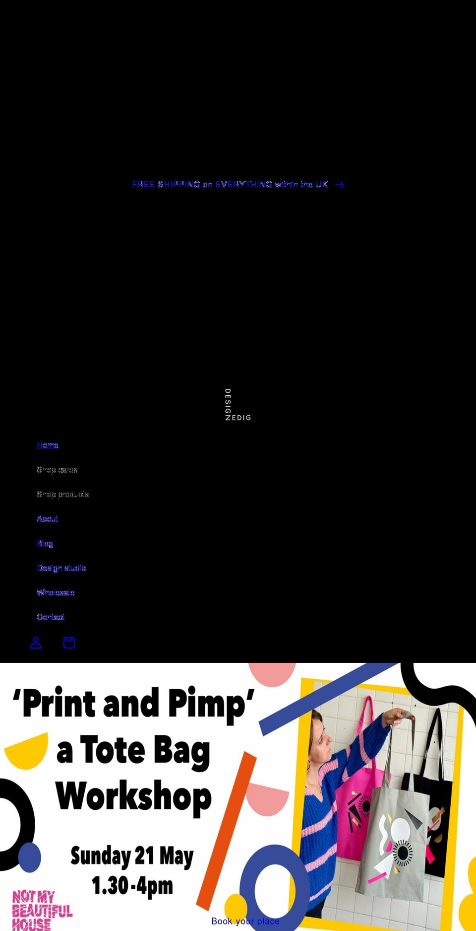 zedigdesign.com shopify website screenshot