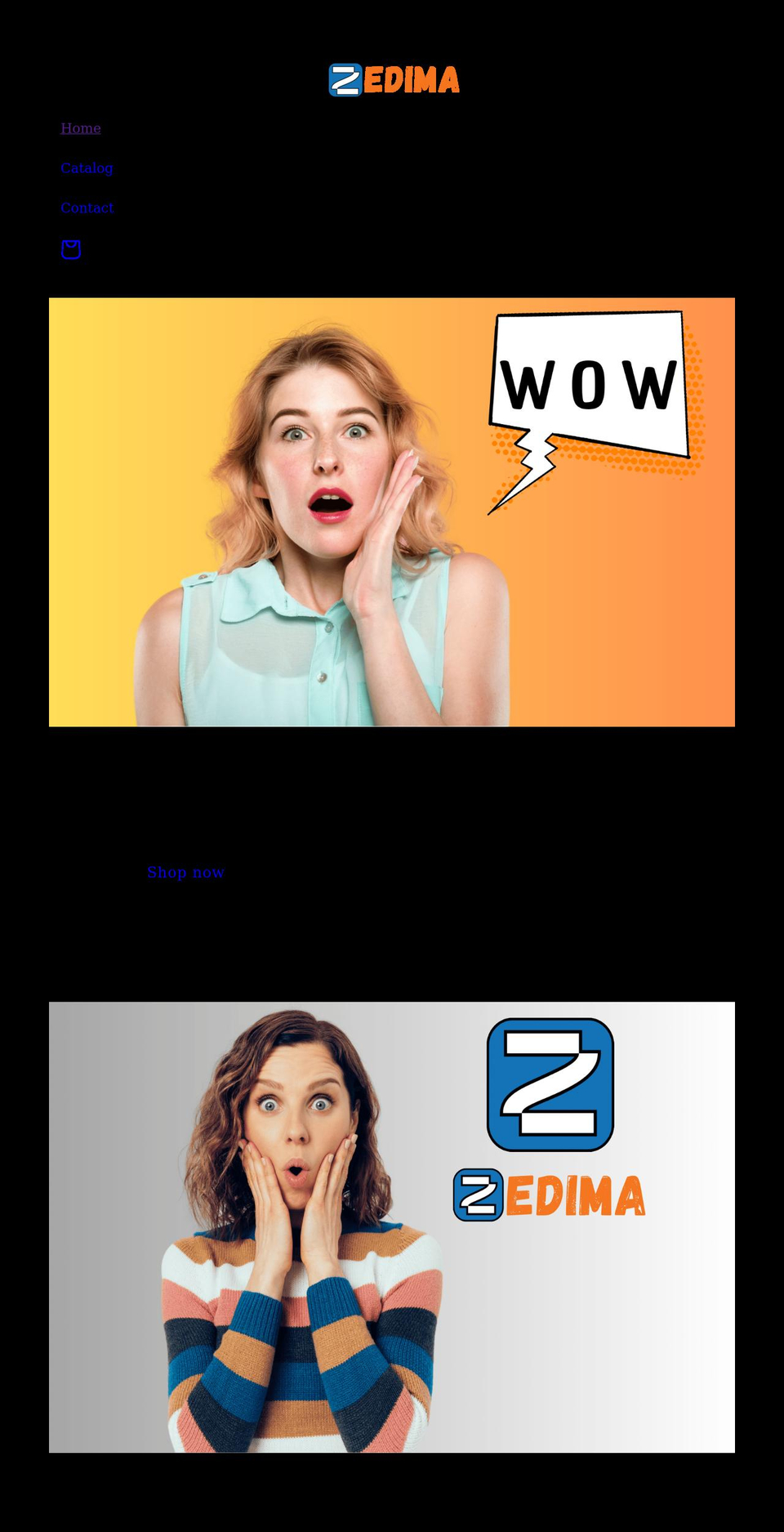 zedima.com shopify website screenshot
