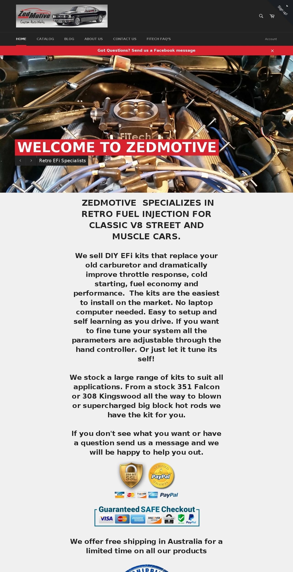 zedmotive.com shopify website screenshot