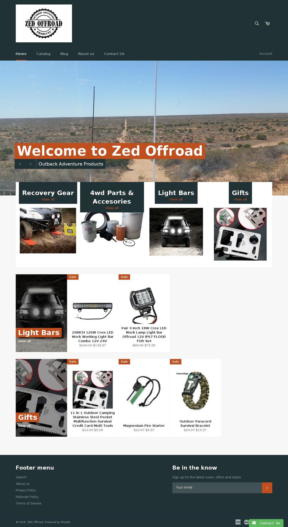 zedoffroad.com shopify website screenshot
