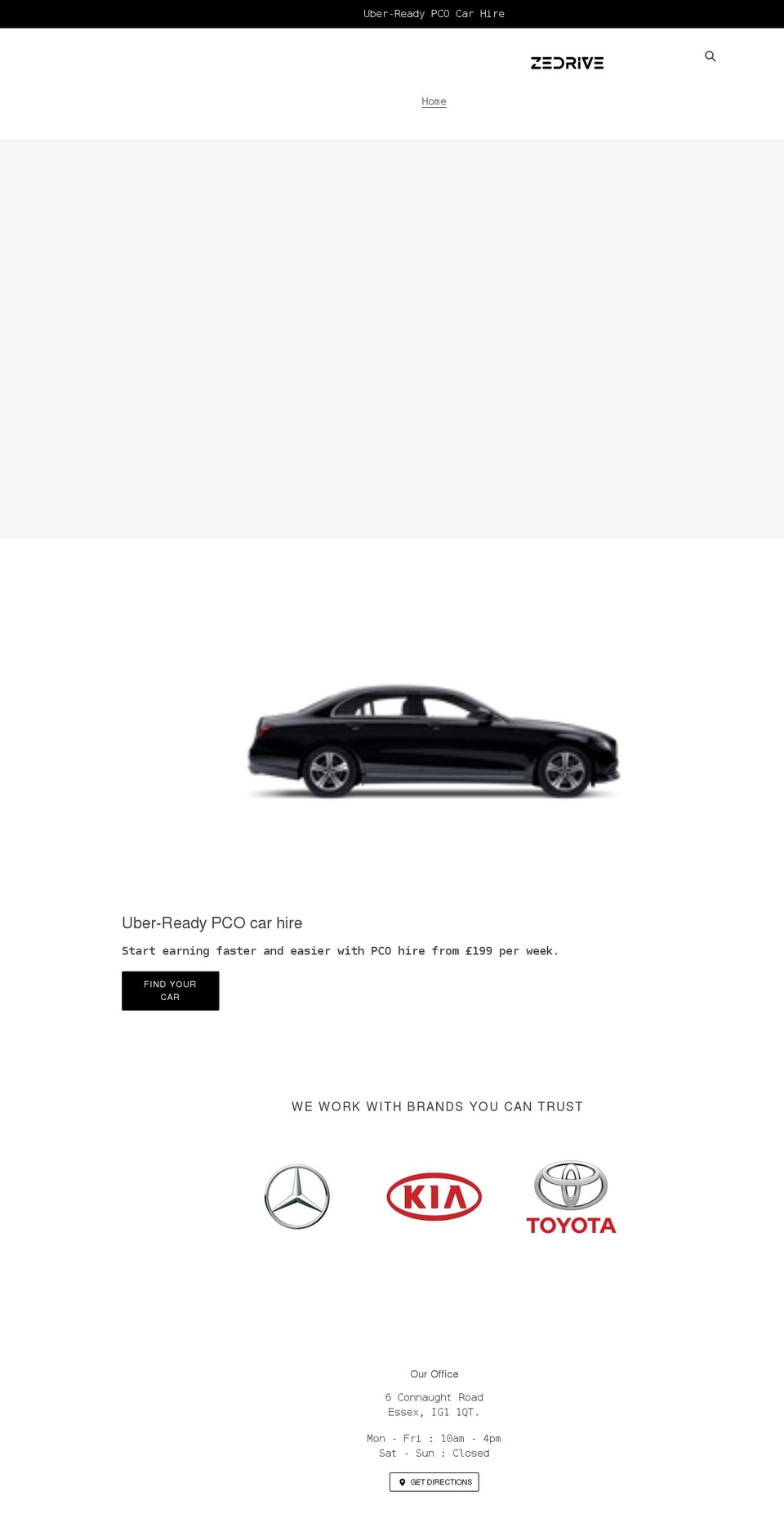 zedrive.co.uk shopify website screenshot