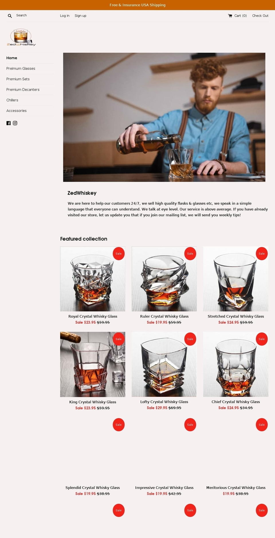 zedwhiskey.com — Shopify storefront screenshot