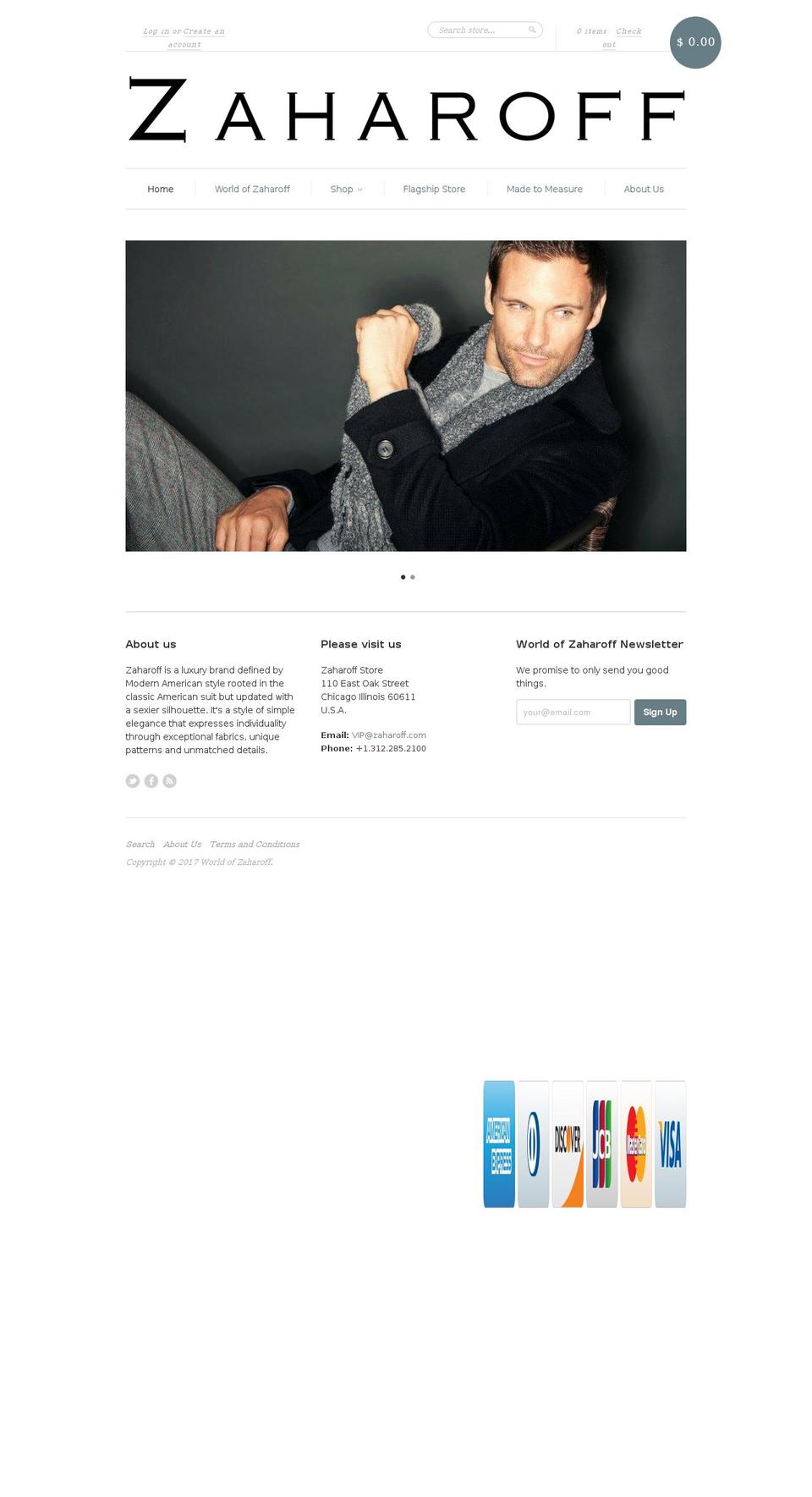 zedzaharoff.com shopify website screenshot