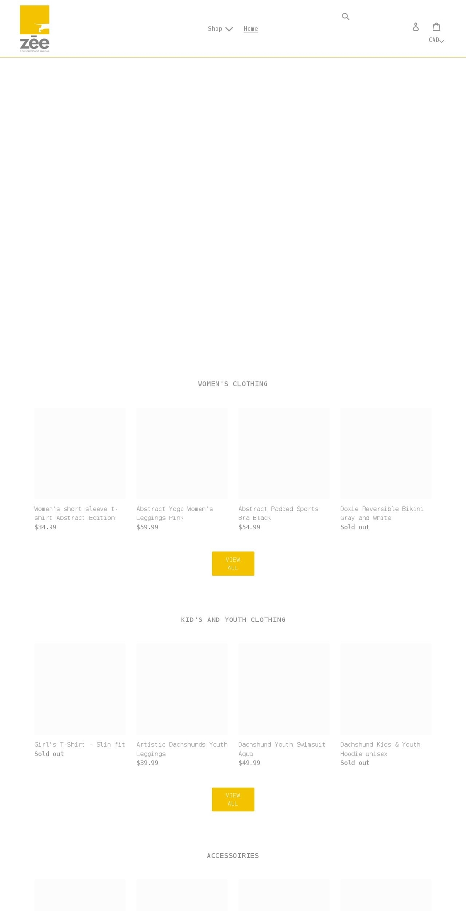 zee-avenue.com shopify website screenshot