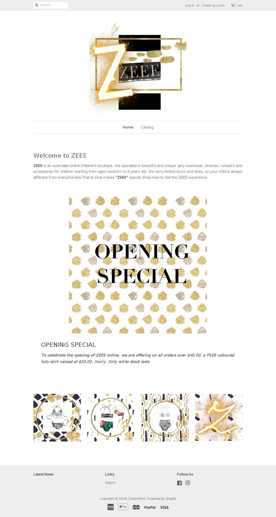 zeeeonline.com — Shopify storefront screenshot