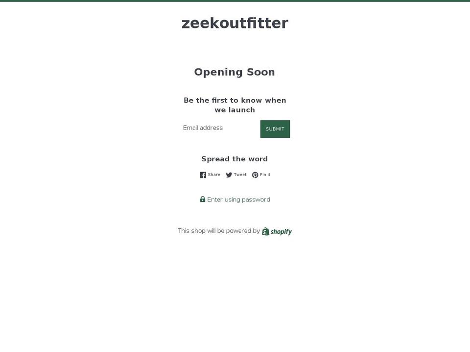 zeekoutfitter.com — Shopify storefront screenshot