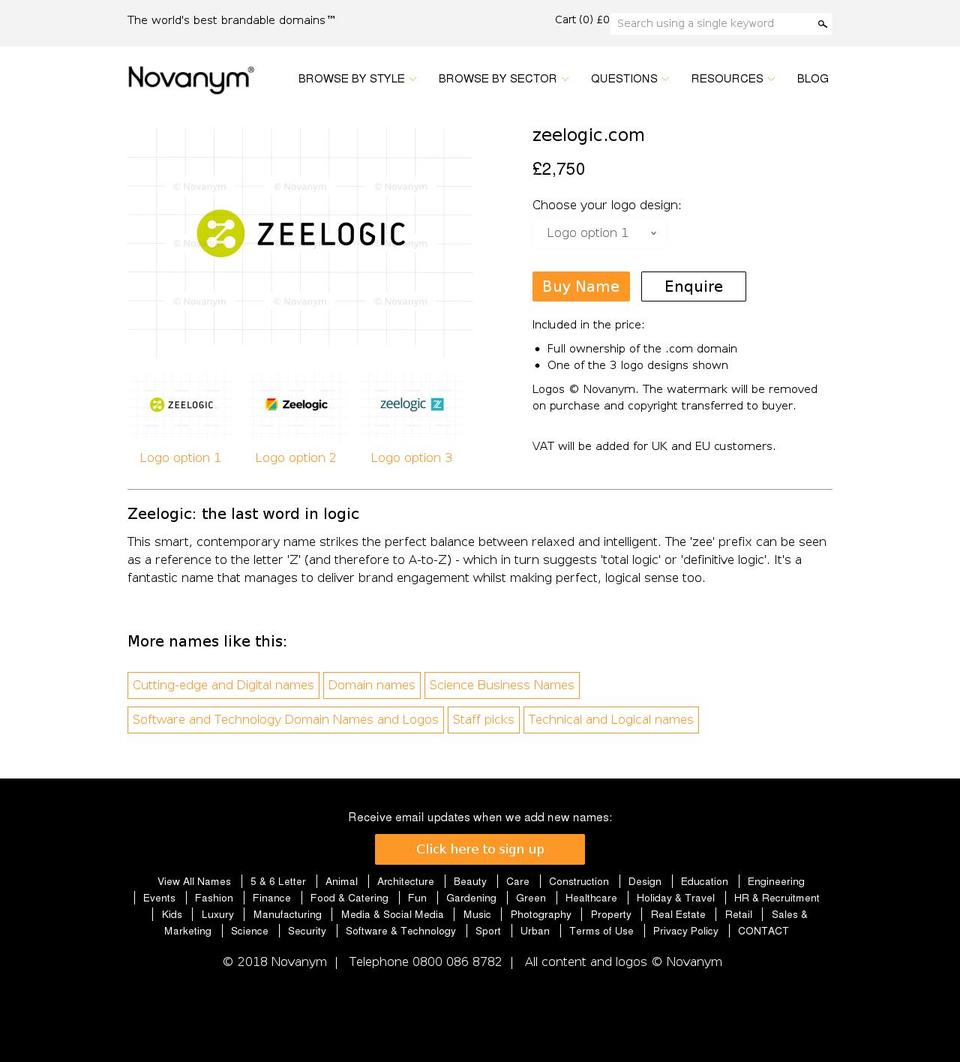 zeelogic.com — Shopify storefront screenshot