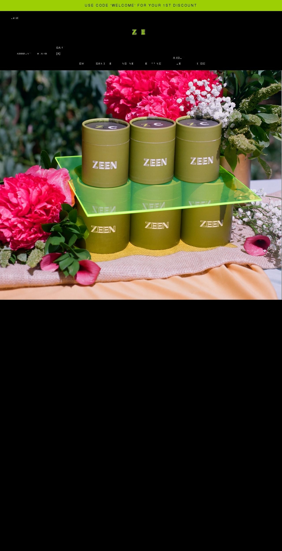 zeencandleco.com shopify website screenshot