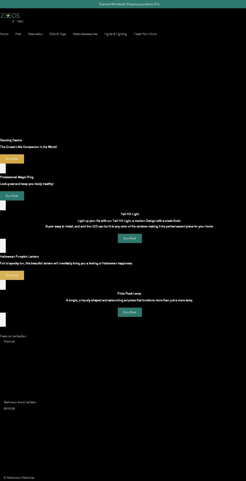 zeeos.com shopify website screenshot