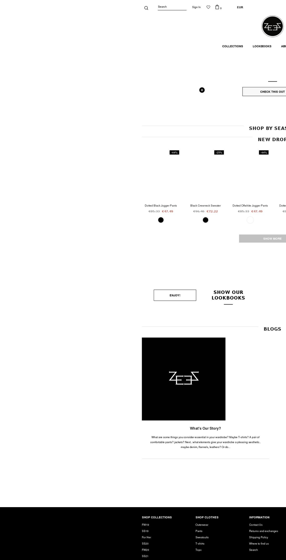zeez.fashion shopify website screenshot