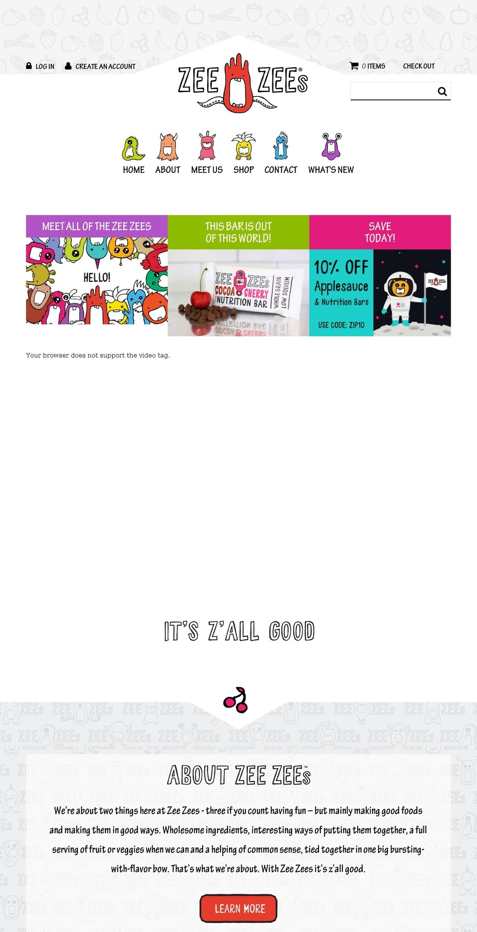 zeezees.com shopify website screenshot