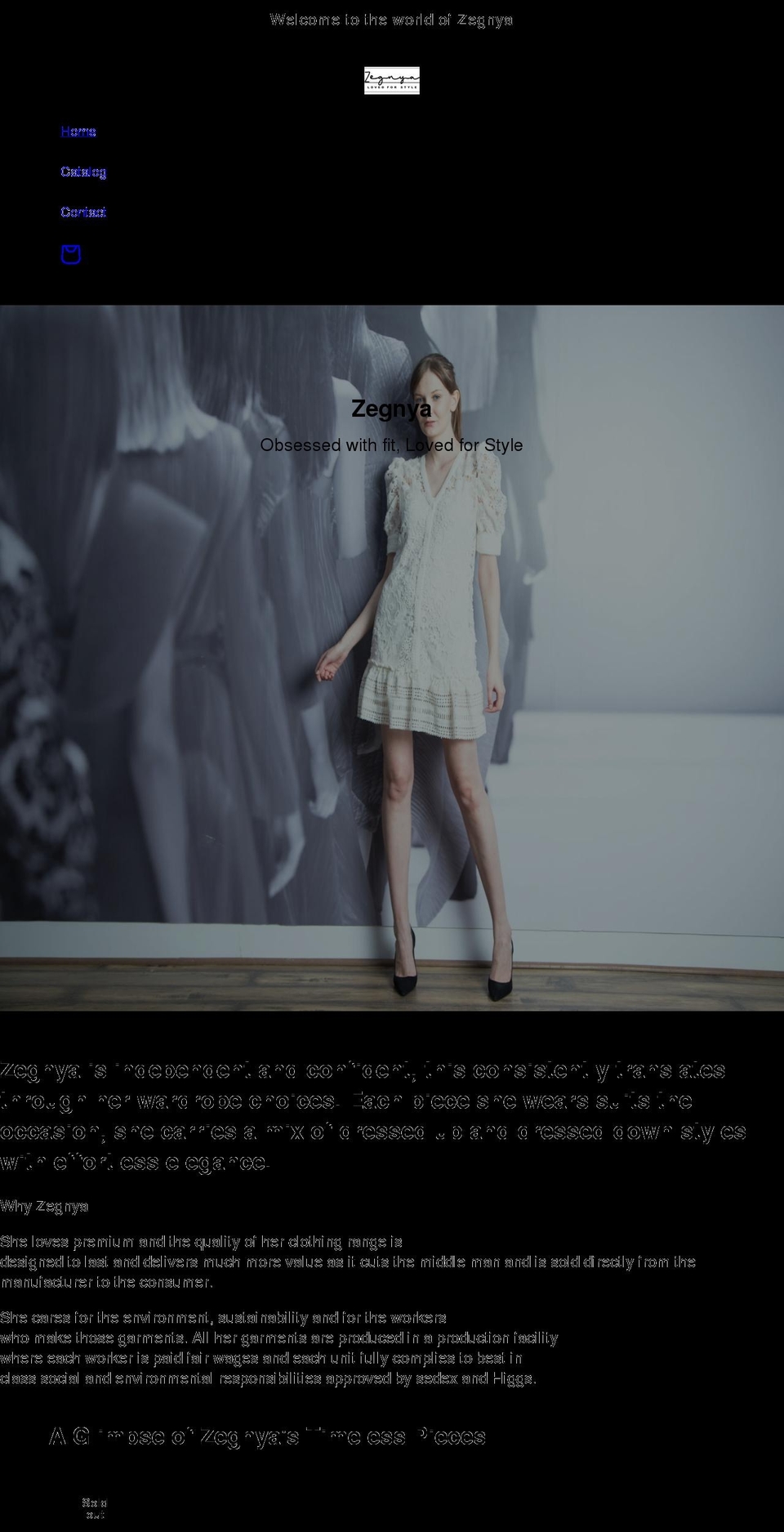 zegnya.com — Shopify storefront screenshot