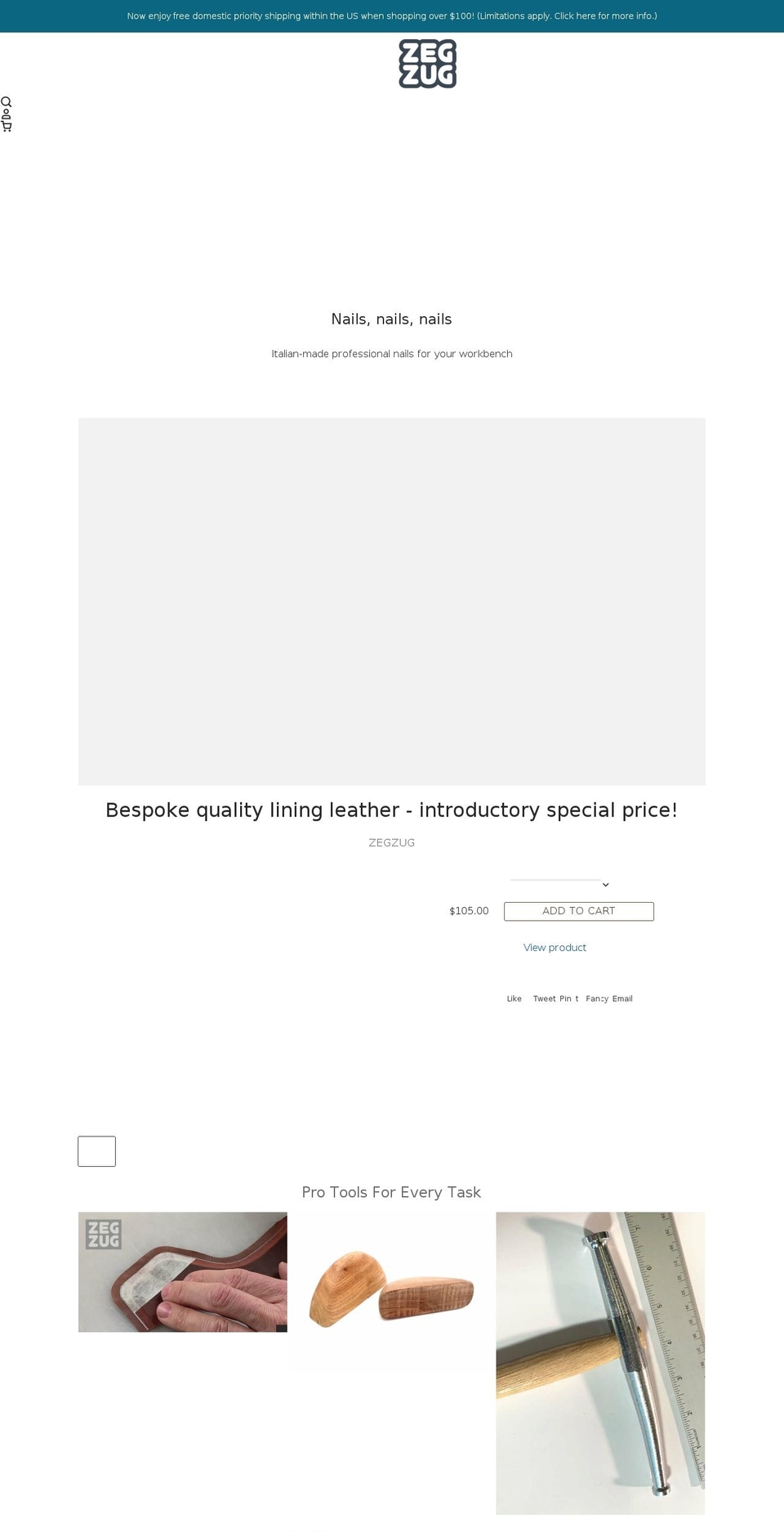 zegzug.com shopify website screenshot