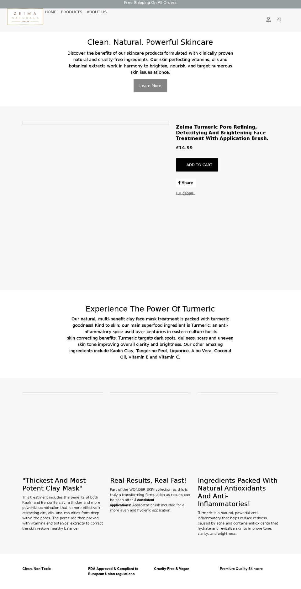 zeima.co.uk shopify website screenshot