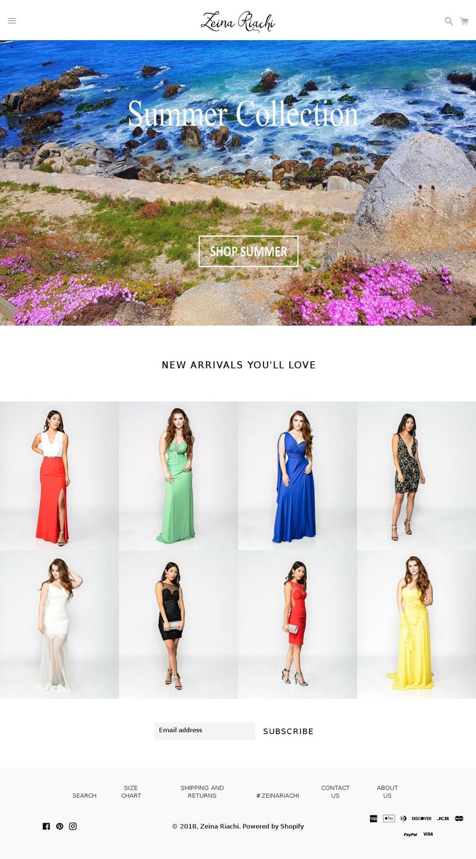 zeinariachi.com — Shopify storefront screenshot
