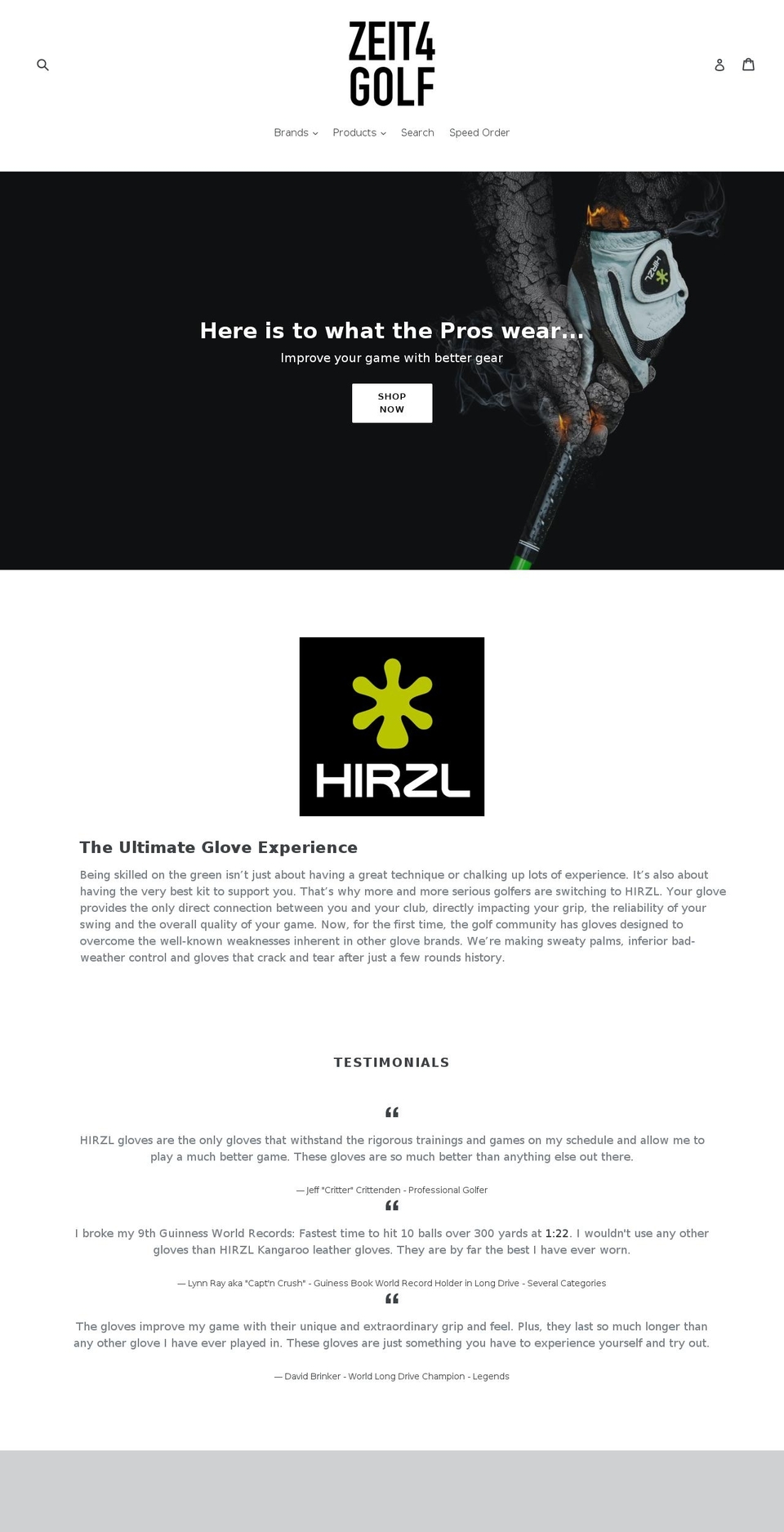 zeit4golf.com — Shopify storefront screenshot